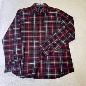 Daniel Hechter Paris Men’s Plaid Button-Down Shirt M – Tailored, Classic, Versat